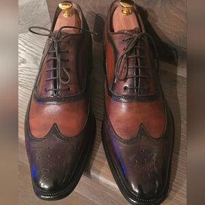 Canali Two-Tone Brown and Black Oxfords